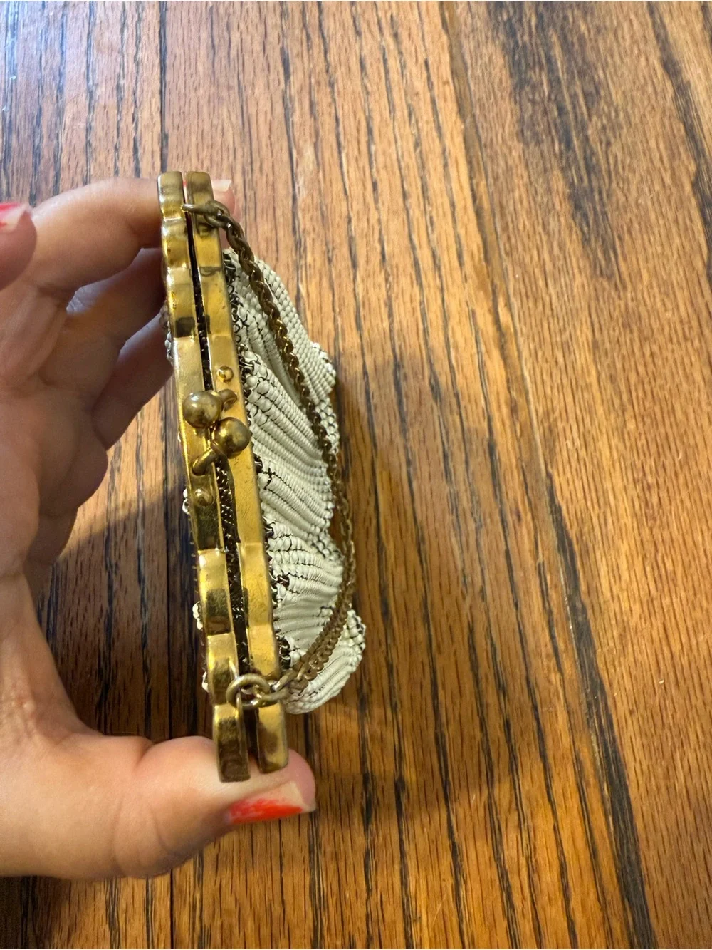 Whiting and Davis vintage 1950s small baby purse cocktail purse Cottagecore